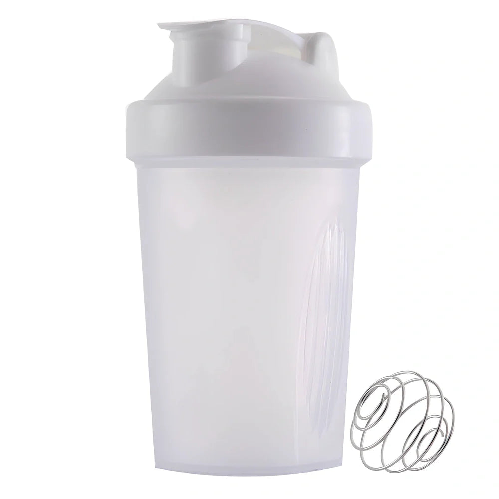 400ml sport shaker bottle with screw cap in multiple colour options showing 16.5cm height