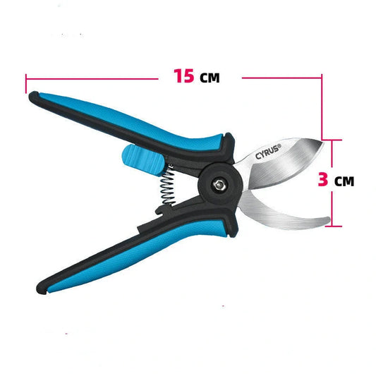 Bonsai pruning shears with 18cm stainless steel blades showing scimitar and straight knife designs