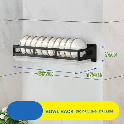 Stainless steel kitchen wall shelf with multiple rack options for utensils and storage