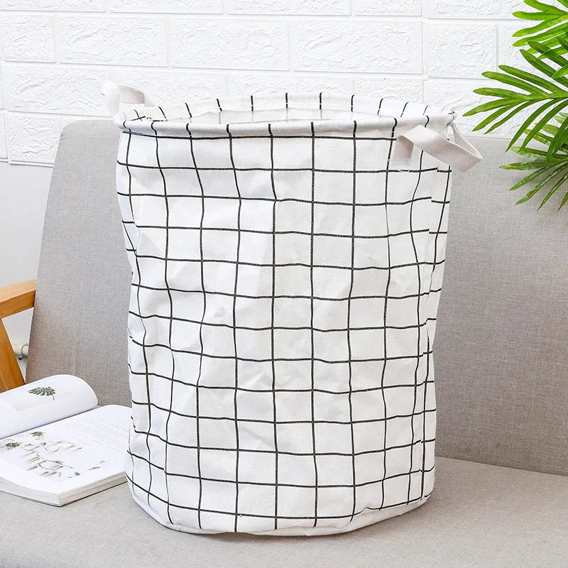European-style cotton linen laundry basket in elegant designs for stylish home organization