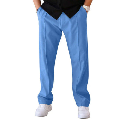 Relaxed fit drawstring waist sports pants for men in various colors and sizes