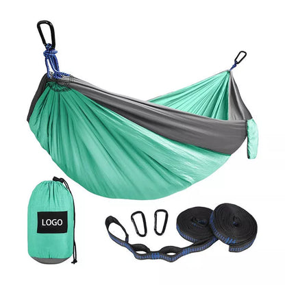 Nylon parachute cloth hammock in customizable colors for outdoor relaxation