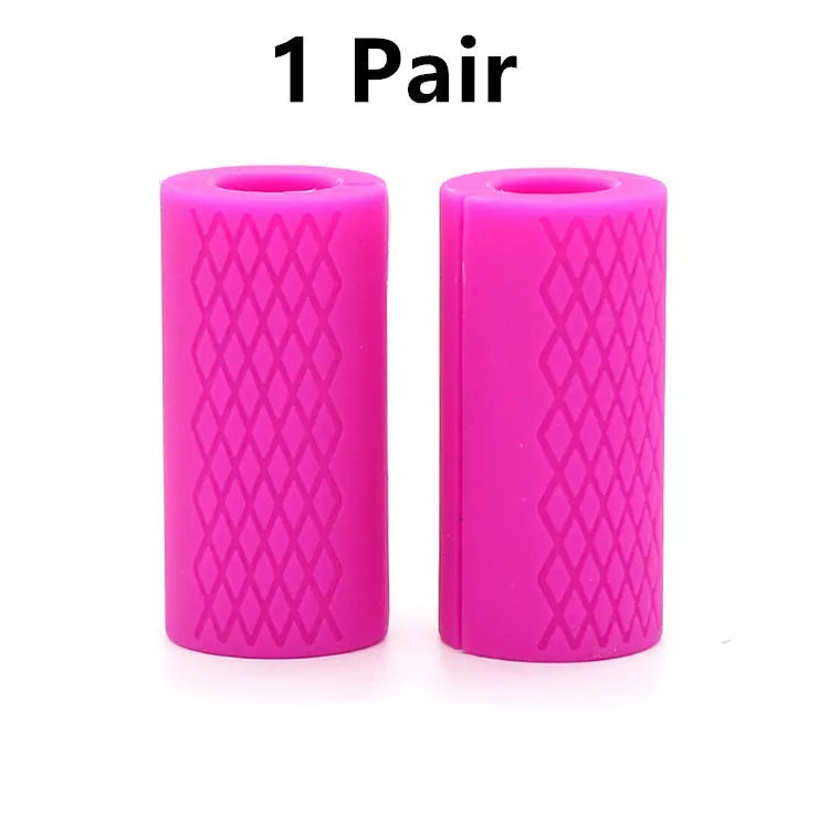 Food Grade Silicone Dumbbell Grip with non-slip surface in various colors
