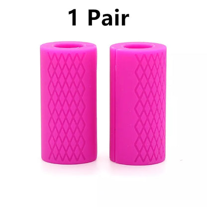Food Grade Silicone Dumbbell Grip with non-slip surface in various colors