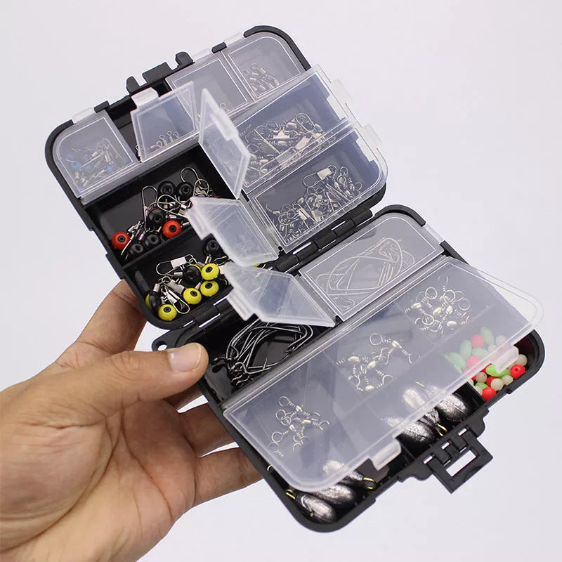 160-piece stainless steel crank hook lead sinker set for fishing