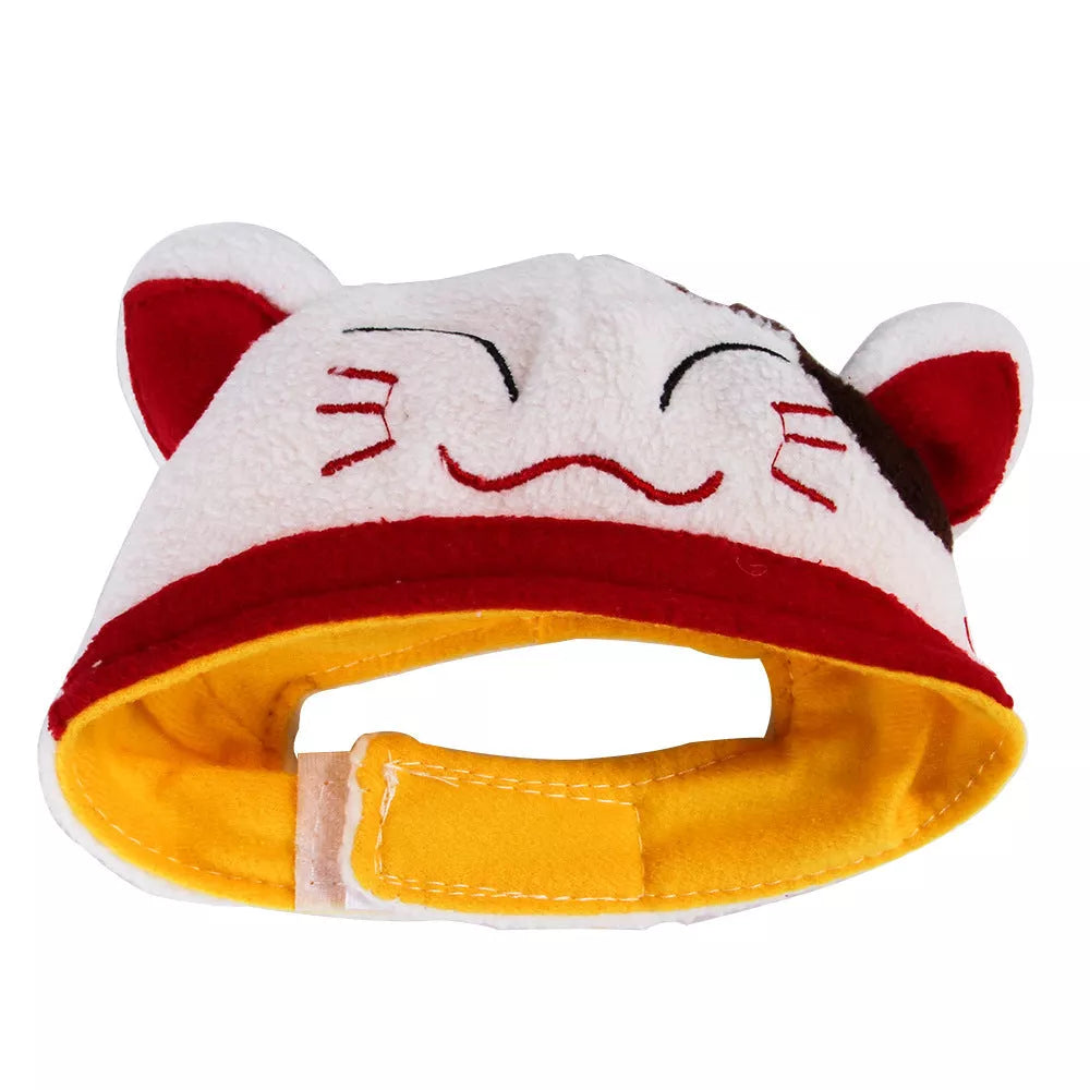 Cartoon-themed pet hat for cats with unique embroidery detailing