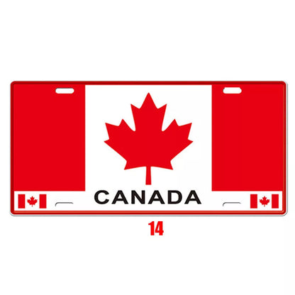 Vintage tin painting national poster with retro style and durable metal construction