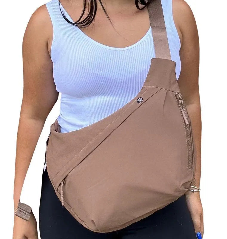 PU crossbody bag for men with adjustable shoulder strap, shown in black and checkered colour options