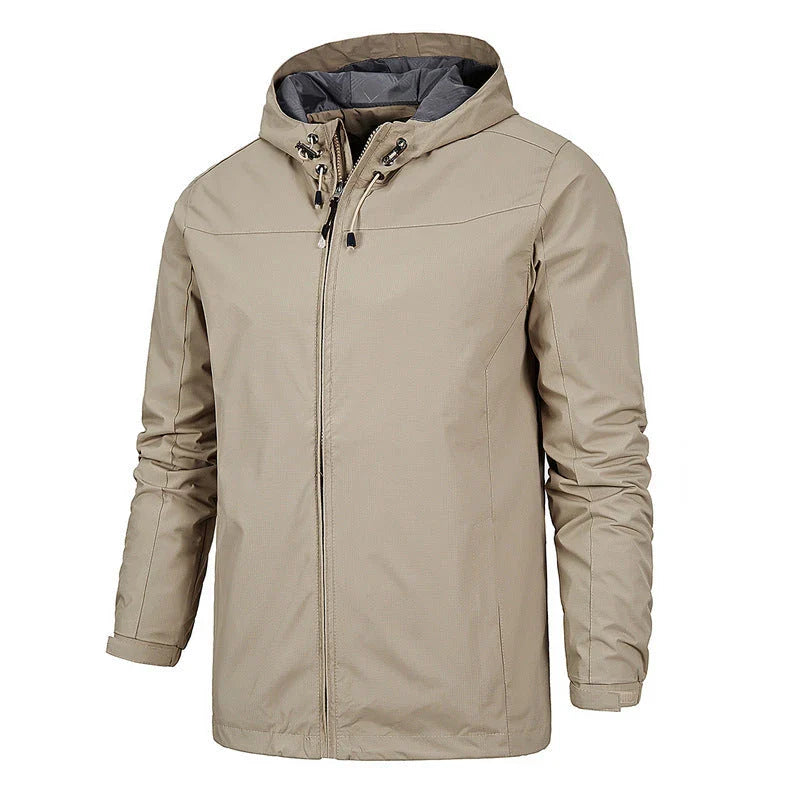 A versatile outdoor jacket with windproof and waterproof protection for all-season wear