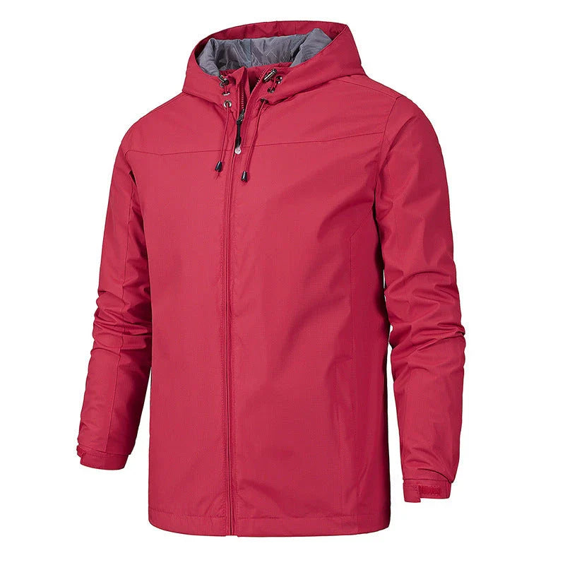 A versatile outdoor jacket with windproof and waterproof protection for all-season wear