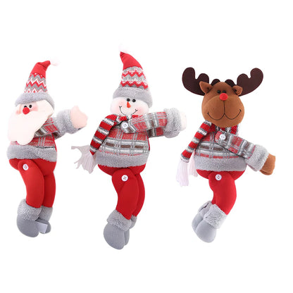 Christmas curtain tieback measuring 34cm by 27cm with Santa snowman reindeer designs