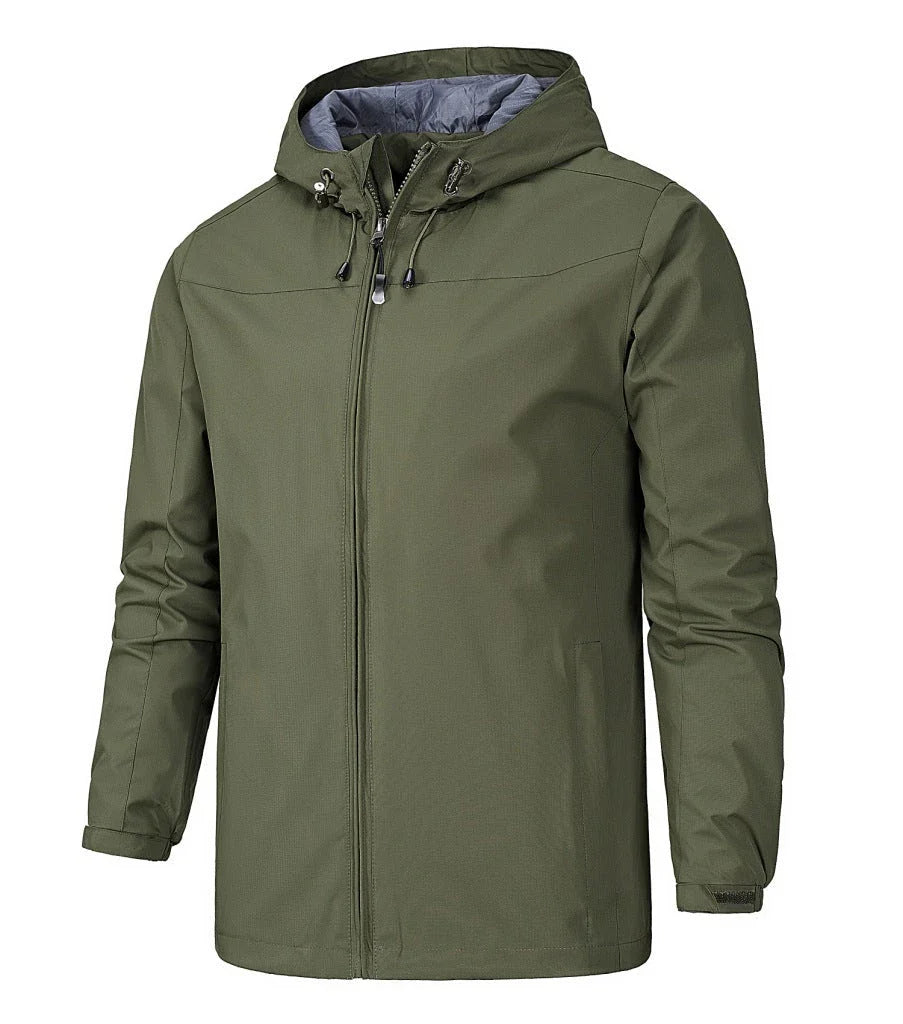 A versatile outdoor jacket with windproof and waterproof protection for all-season wear