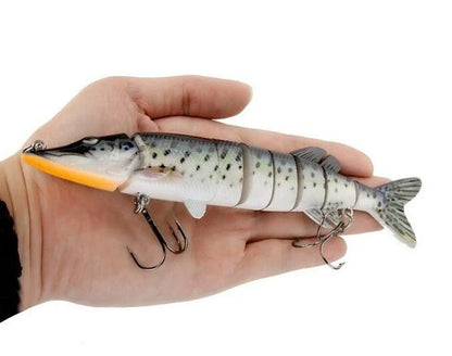 Versatile multistage bionic fishing lure with sleek hydrodynamic profile and mesmerizing flashing action for superior fish-attracting power
