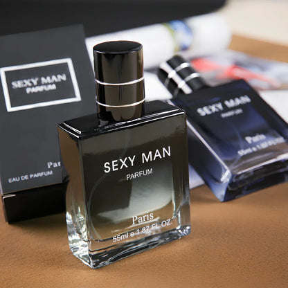 50ml men's cologne bottle with spray mechanism showing 8cm height and 3cm base diameter