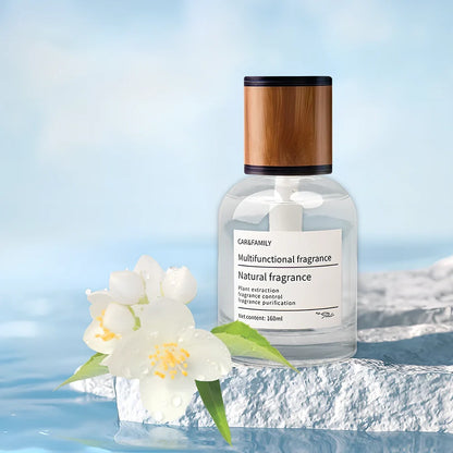 Car mounted fragrance perfume with 120mm round glass bottle on car air vent