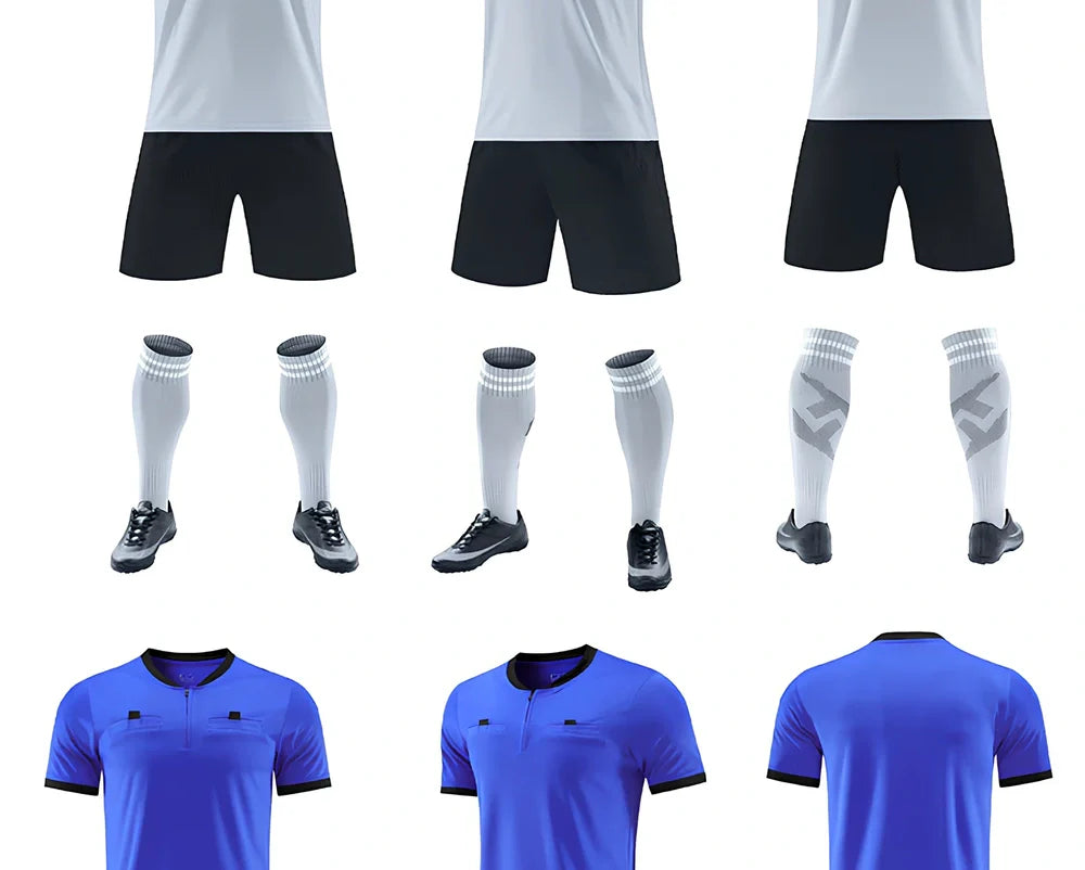 Bamboo fibre football referee clothing suit in yellow with polyester lining for match officials