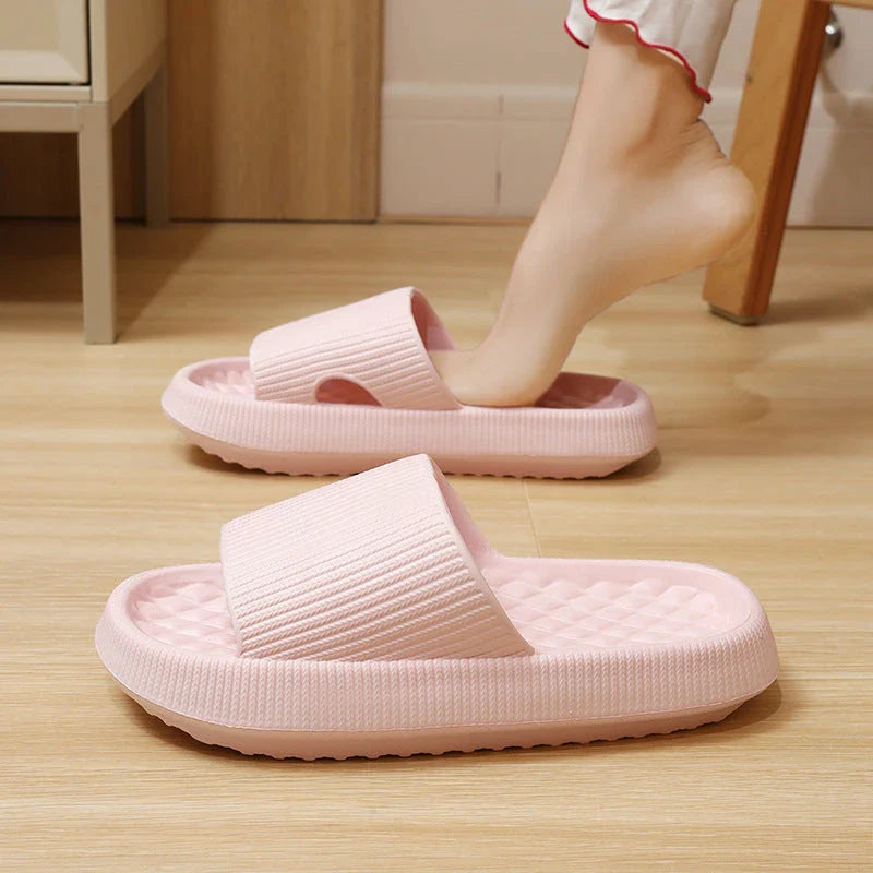 Comfy slip-on sandals with stylish rhombus pattern design, available in various colors and sizes