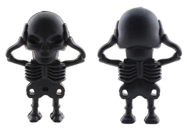 Halloween skeleton skull USB 3.0 flash drive with PVC shell and chain attachment