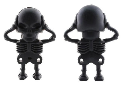 Halloween skeleton skull USB 3.0 flash drive with PVC shell and chain attachment