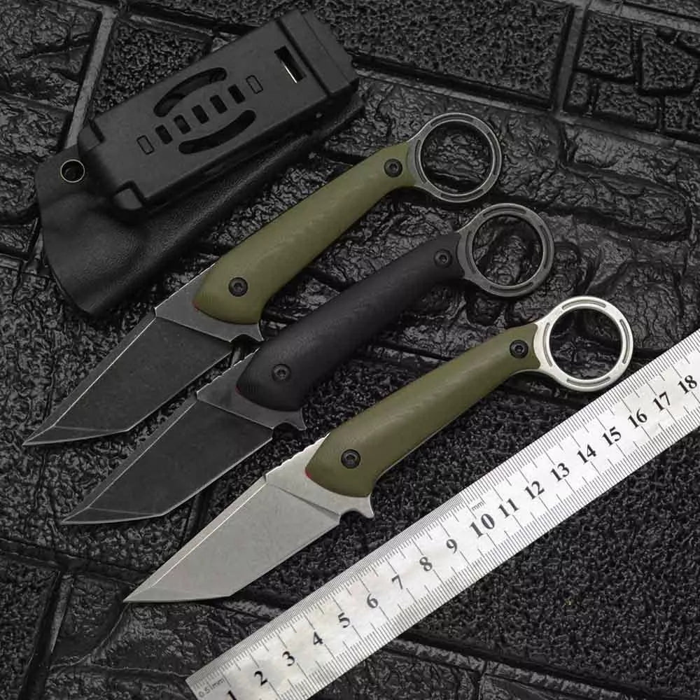 Outdoor Field Self-defense Knife with DC53 steel blade and G10 handle