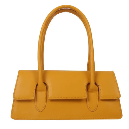 Women's PU small square shoulder bag in street trend style with document compartment
