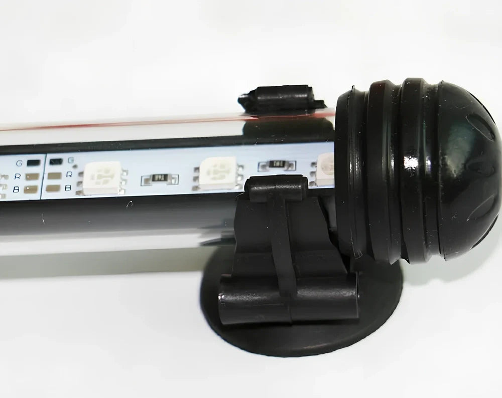 Aquarium waterproof lighting with remote control showing colour changing capability for water grass illumination