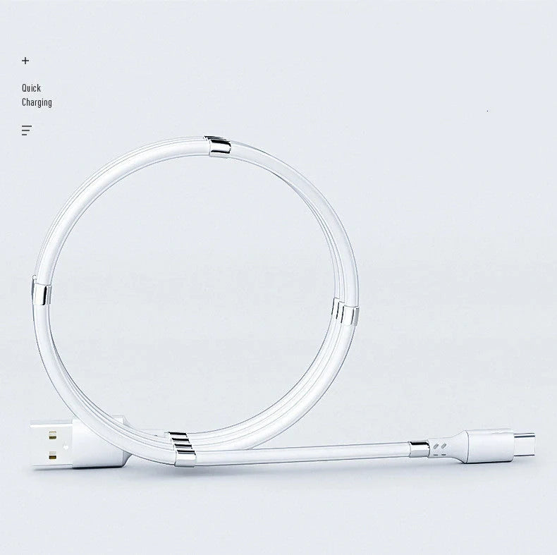 Magnetic absorption nano data line in black and white, compatible with Apple and Android devices