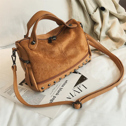 Women's casual tote shoulder bag in soft PU leather with smooth zipper, large capacity, and weighing 340g