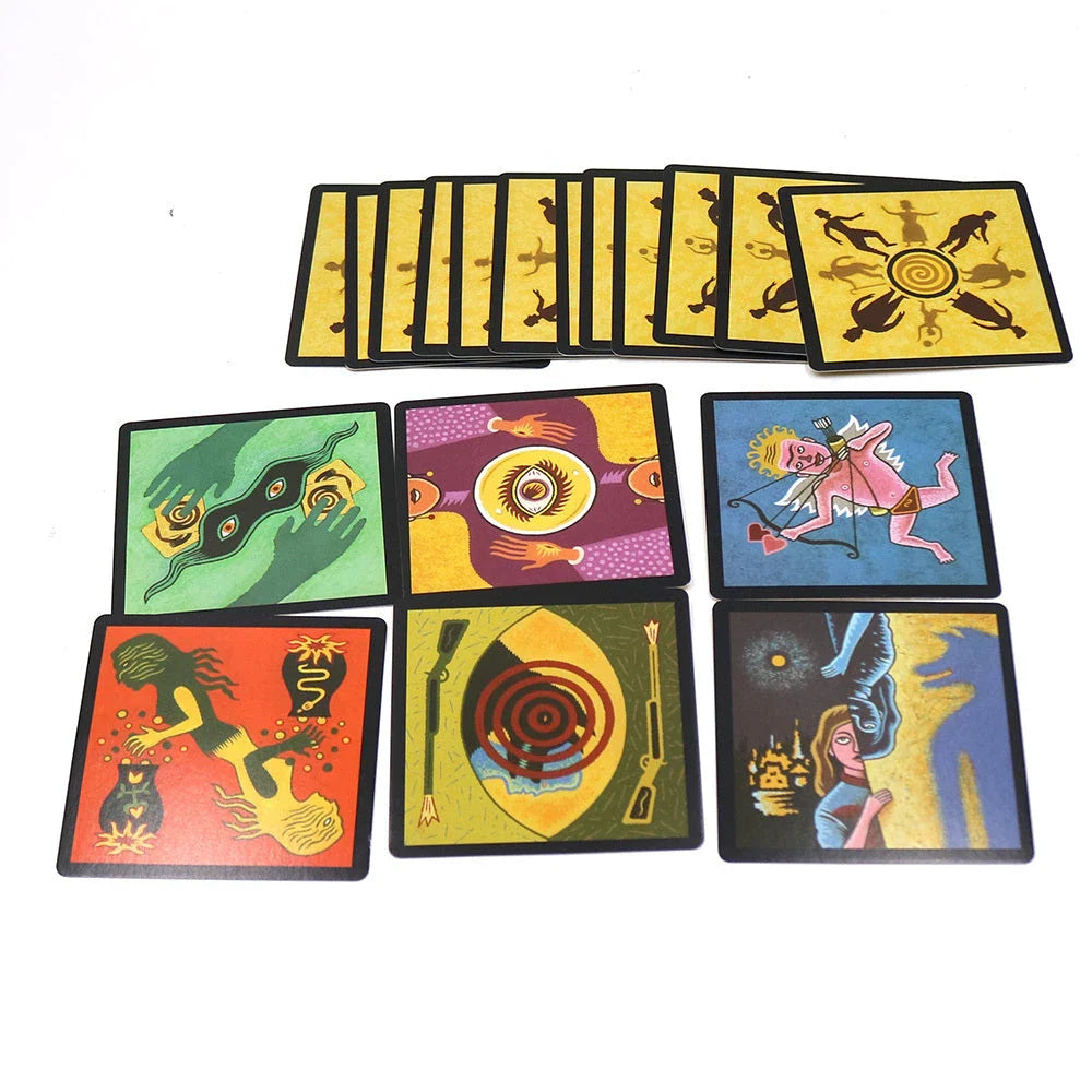 Werewolf Party Game with colorful cards and box, perfect for family game nights and social gatherings