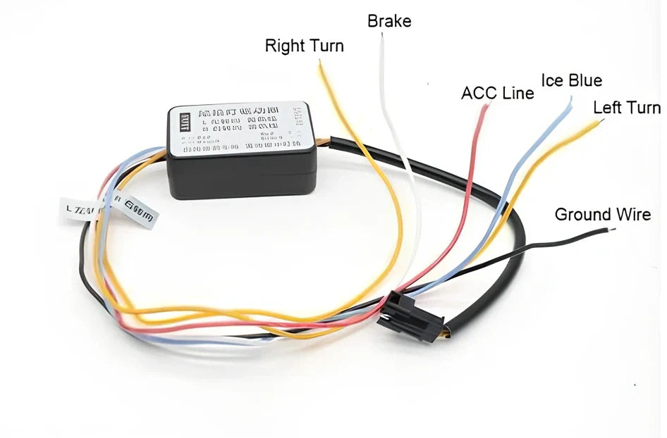 12V LED strip light for car decoration in blue and red colours, 90cm 120cm 150cm lengths