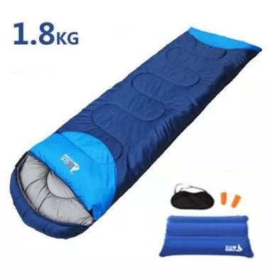 Polyester camping sleeping bag with waterproof shell and compression bag for outdoor adventures