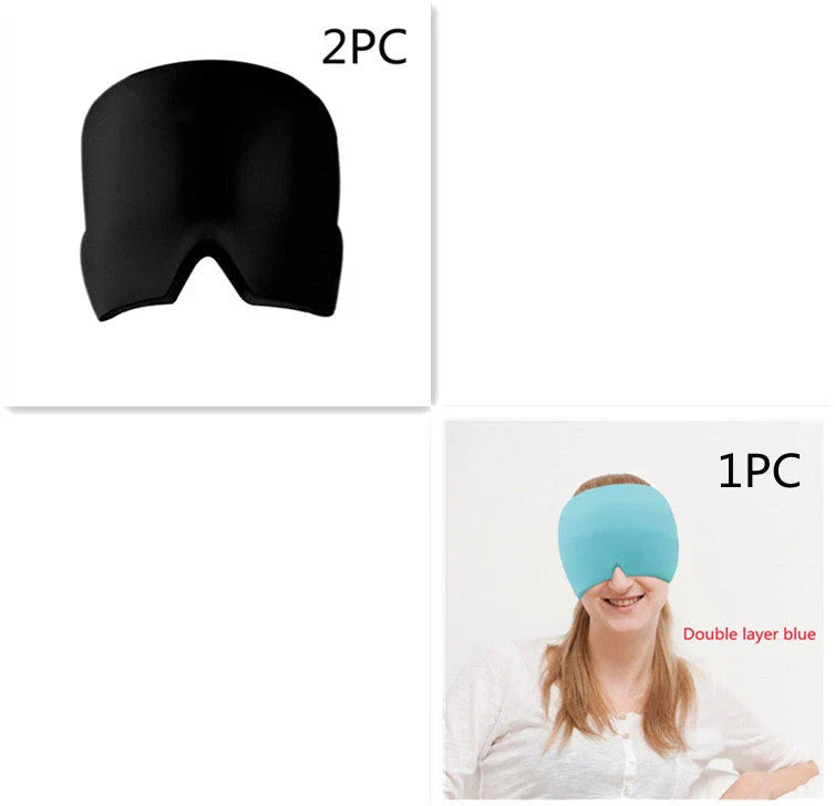 Soothing ice gel eye mask with elastic cloth design for headache and eye strain relief