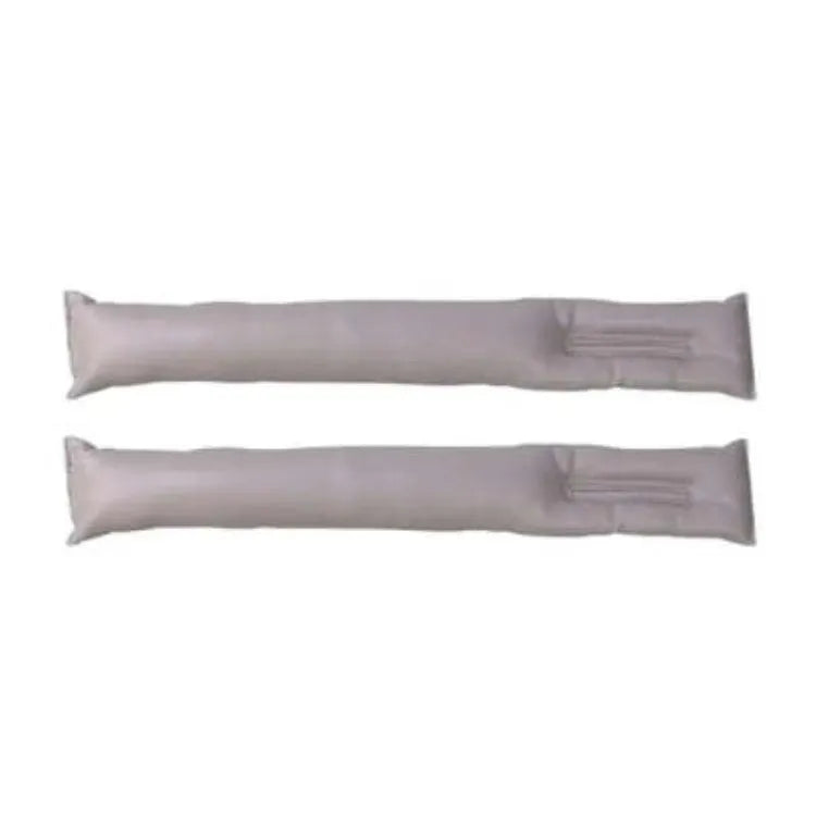 PU leather car seat gap strip in black colour showing adhesive backing and flexible construction