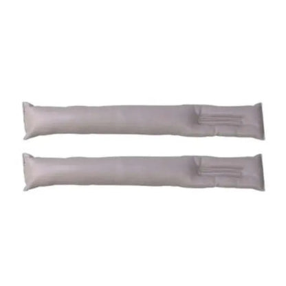 PU leather car seat gap strip in black colour showing adhesive backing and flexible construction