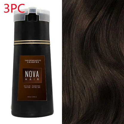 Natural 3-in-1 Hair Dye Shampoo for fast, lasting color and hair care