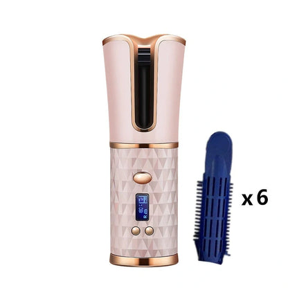 Multifunctional Automatic Wireless Curling Iron with LCD display and cordless design
