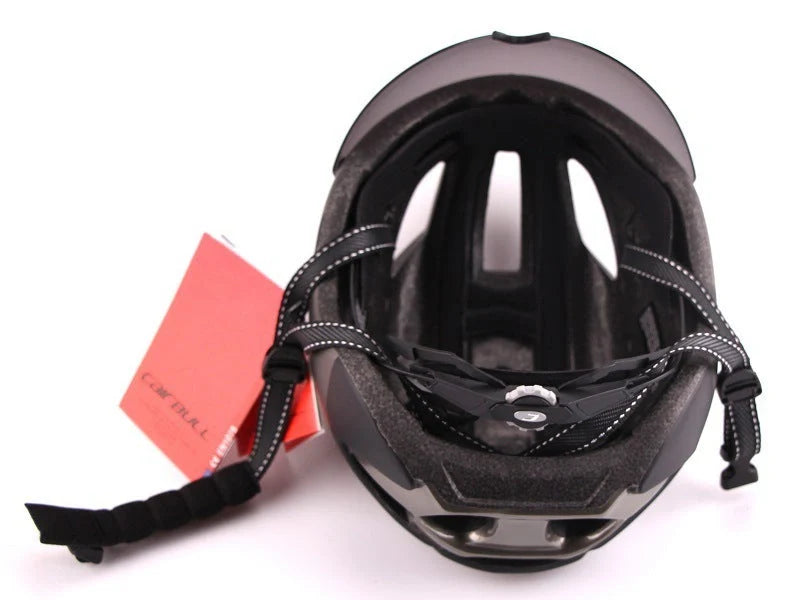 Bicycle Aero Helmet with magnetic computer lens and ventilation holes for cycling