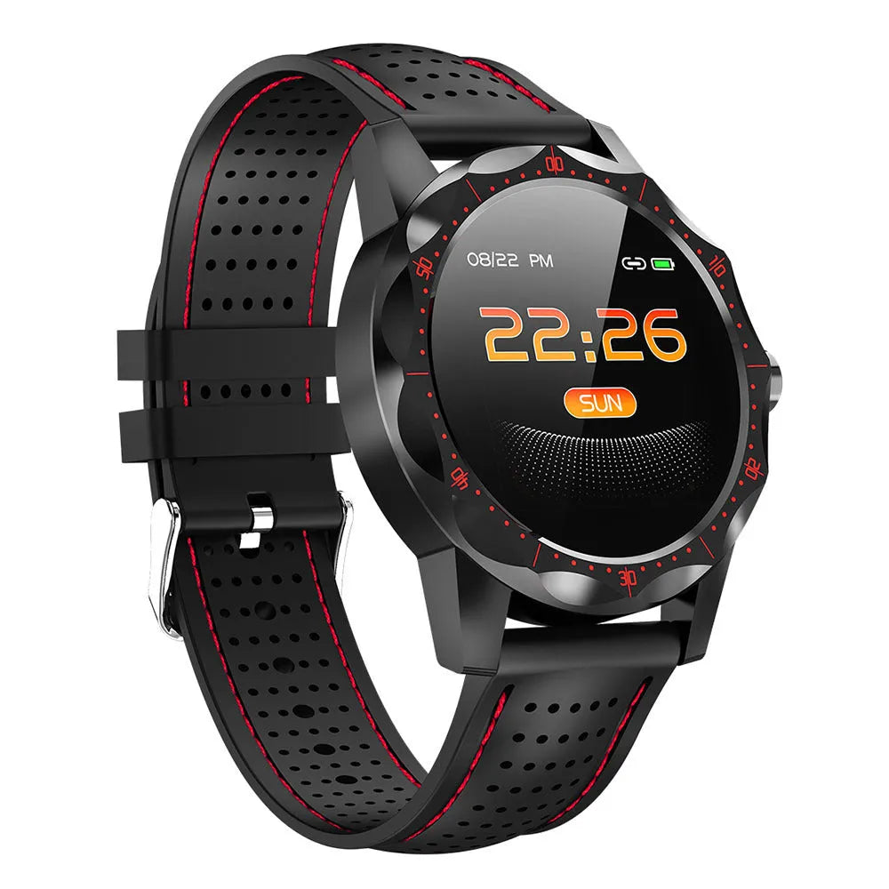 COLMI SKY1 smartwatch in red, white, or yellow with colour display on wrist