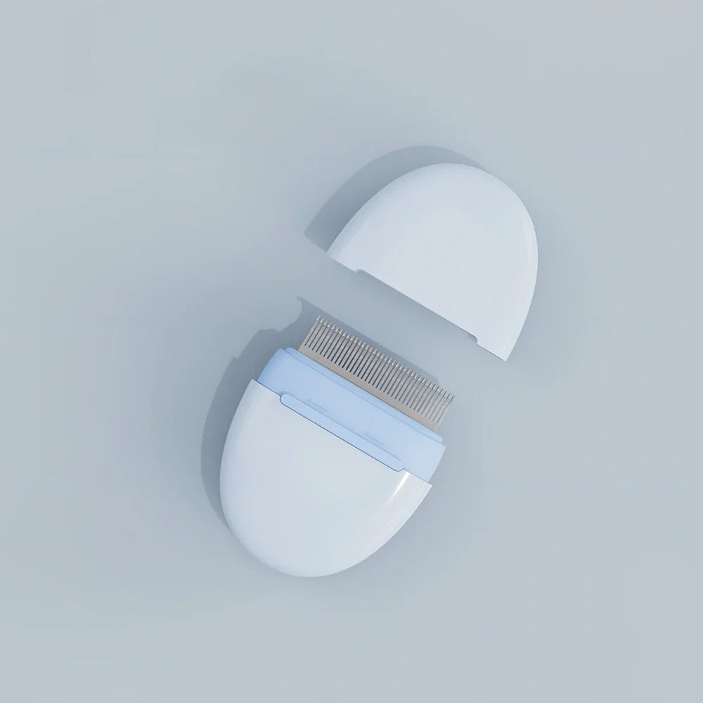 Sunflower design pet comb with stainless steel needles and one-click hair removal button