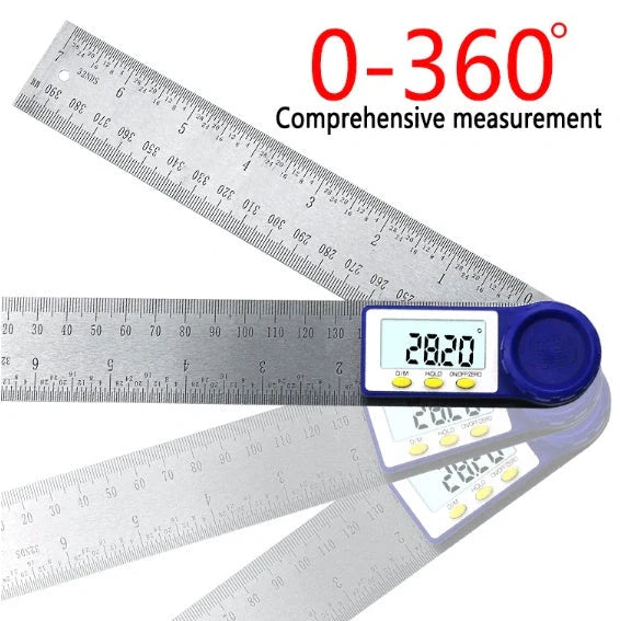 Stainless steel multifunctional woodworking electronic ruler with electronic measurement features