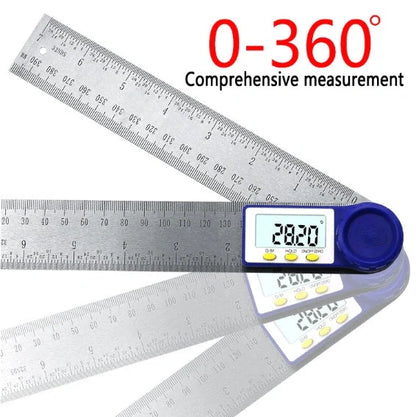 Stainless steel multifunctional woodworking electronic ruler with electronic measurement features