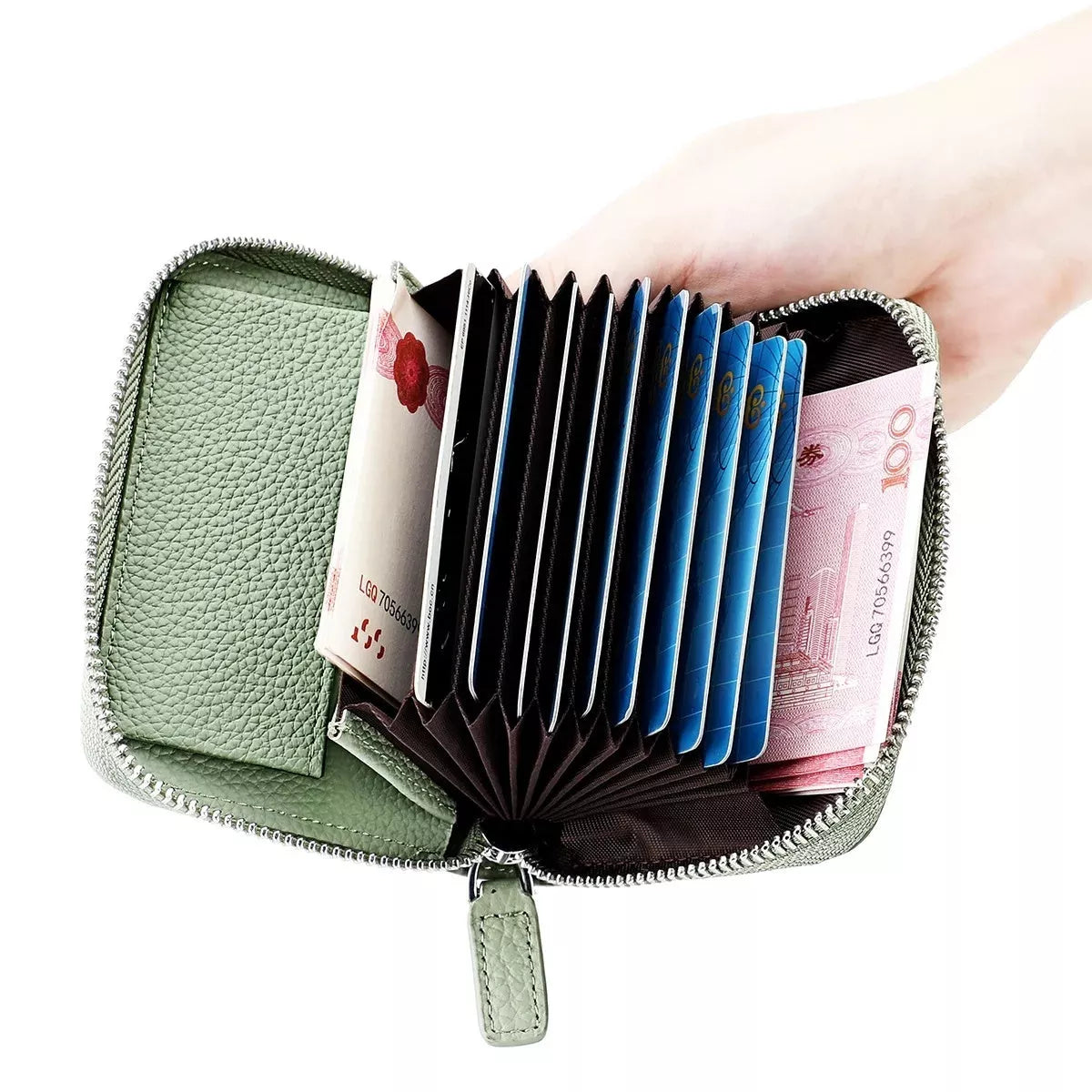2024 RFID Genuine Leather Wallet with coin pocket and card slots