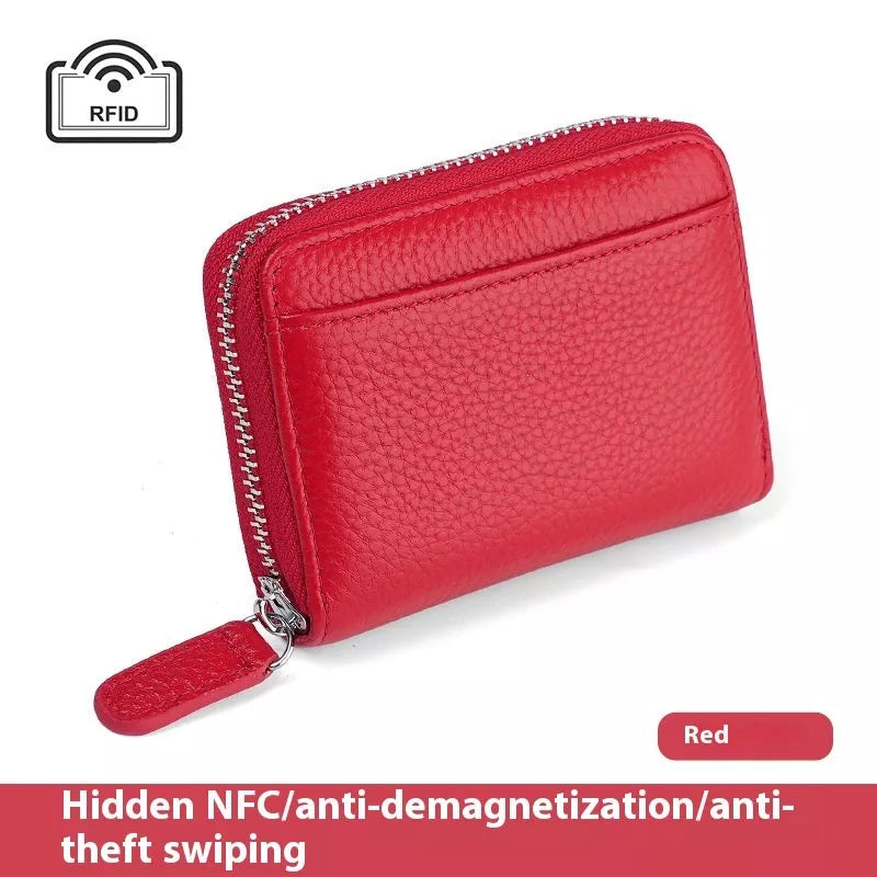 2024 RFID Genuine Leather Wallet with coin pocket and card slots