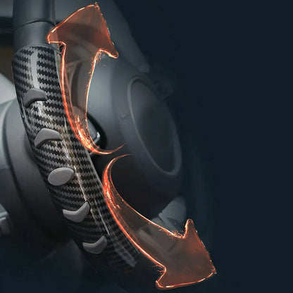 Carbon fibre black steering wheel anti-skid sleeve for 38cm diameter wheels in car interior
