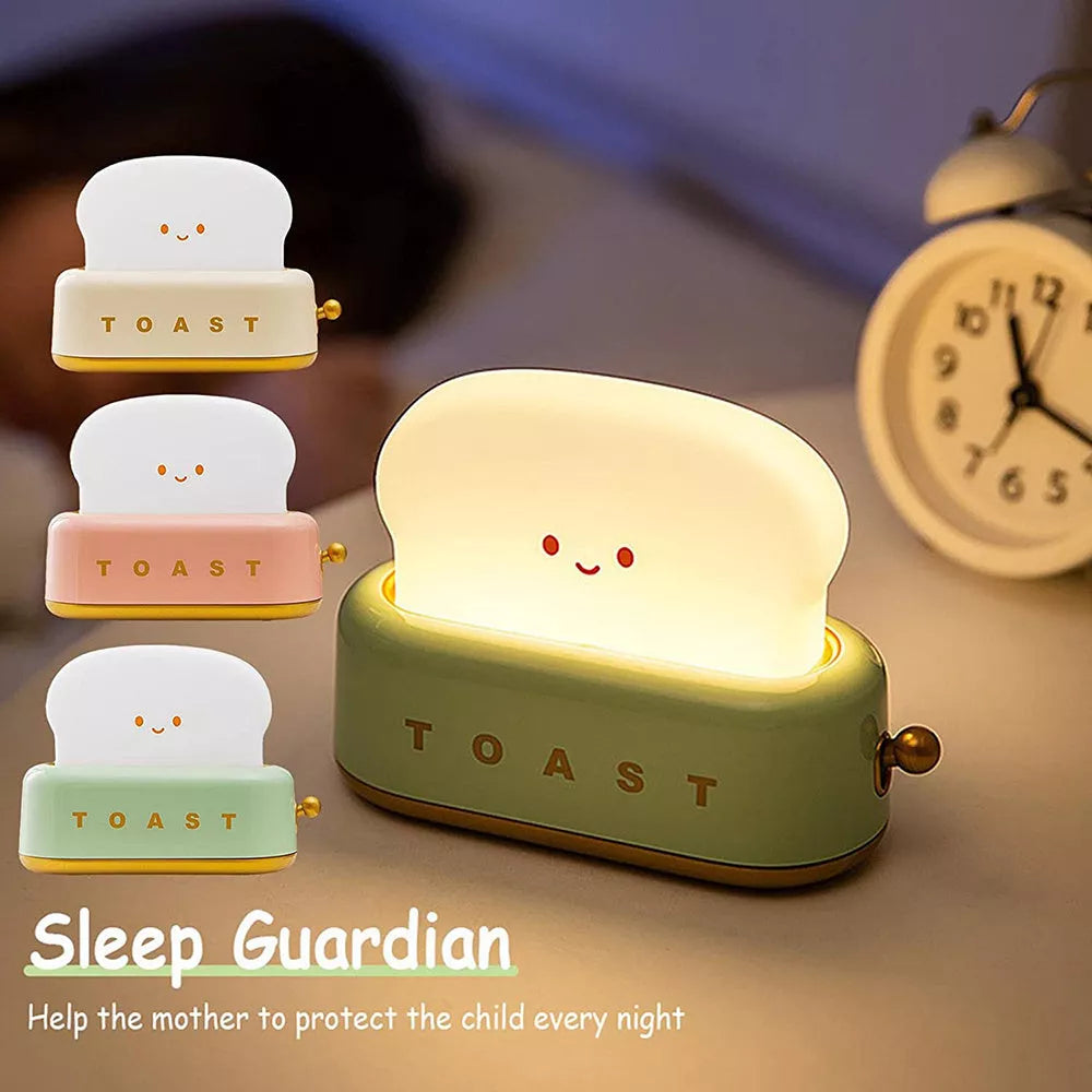 Creative LED Bread Maker Night Light with USB charging and dimming function