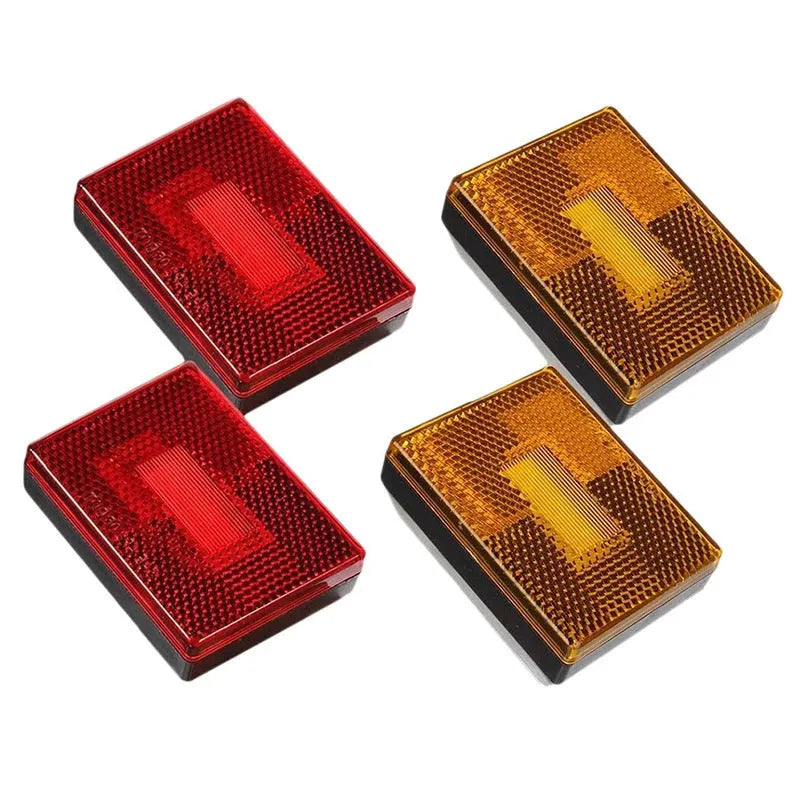 Red and yellow LED trailer side clearance lamp with 19cm wire and UV PC lens