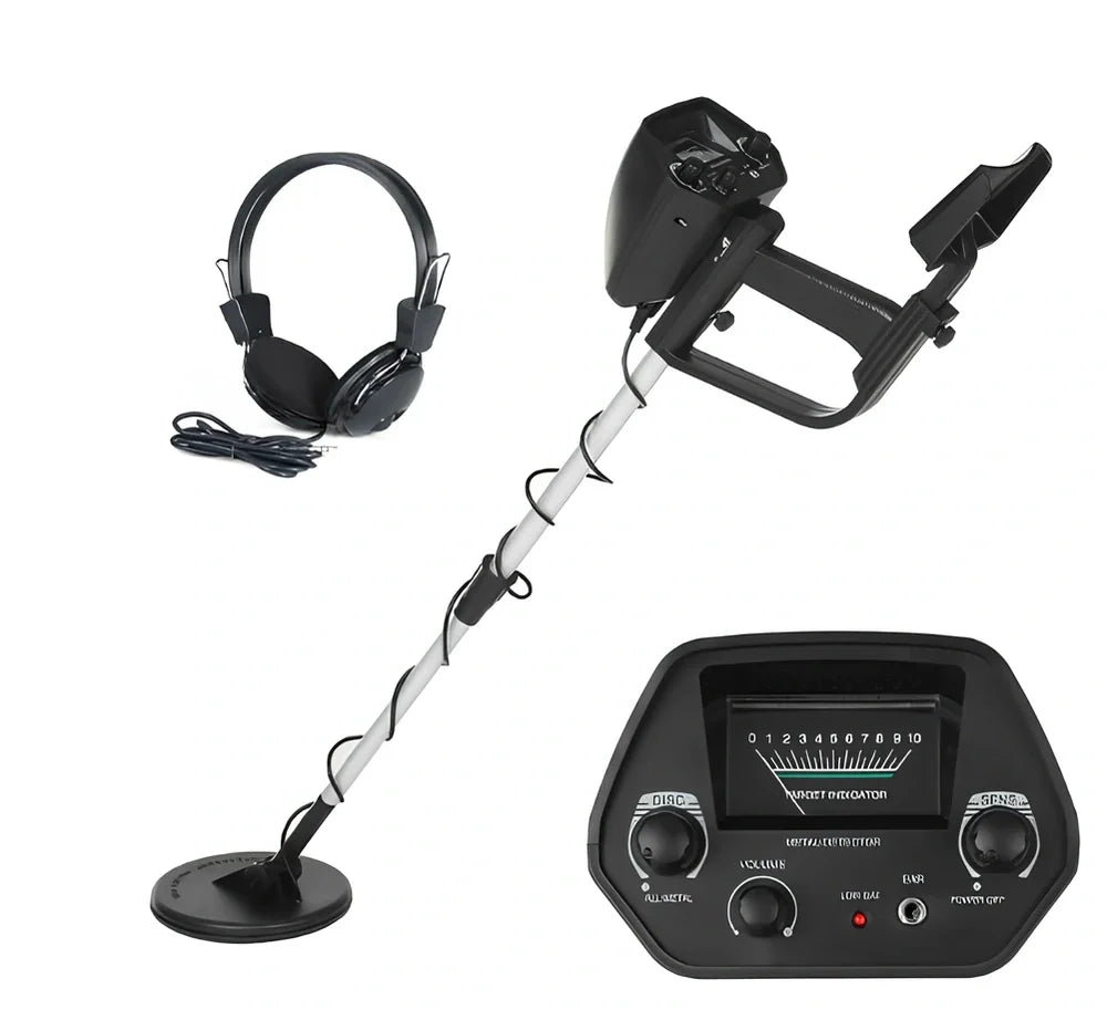 Underground metal detector with 1 metre range, 545x220x110 mm size for beginner coin detection