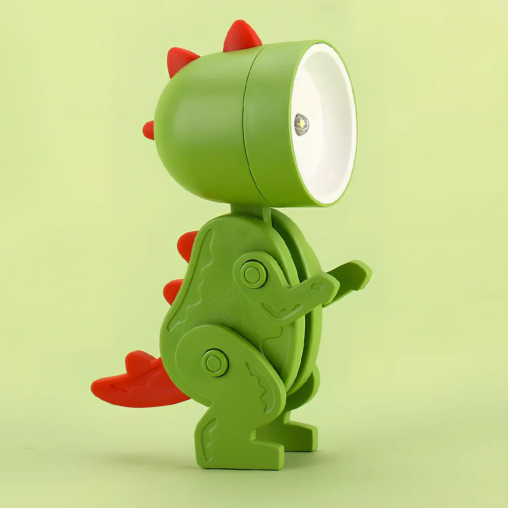 Hand-made mini night lamp with cartoon animal design in blue, measuring 33x55x80mm