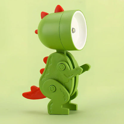 Hand-made mini night lamp with cartoon animal design in blue, measuring 33x55x80mm