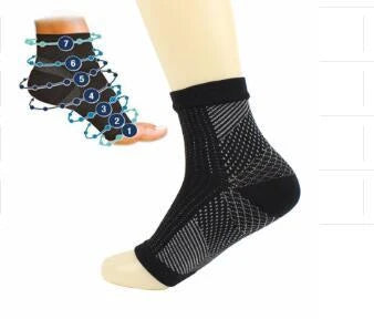 Premium nylon ankle support sports socks with progressive compression, breathable design, and unisex fit for fitness and outdoor activities